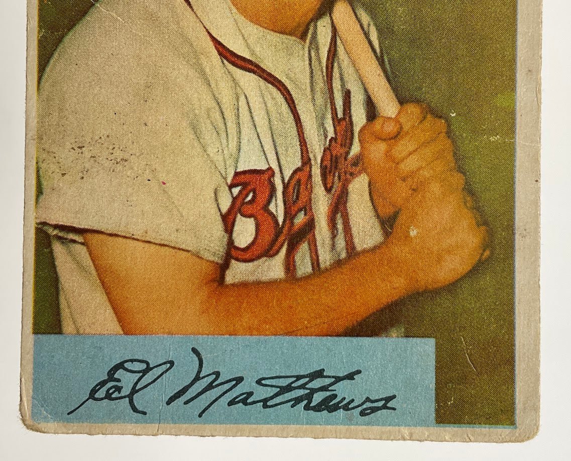 Ed Mathews 1954 Bowman #64 Milwaukee Braves PR - Collector Store LLC