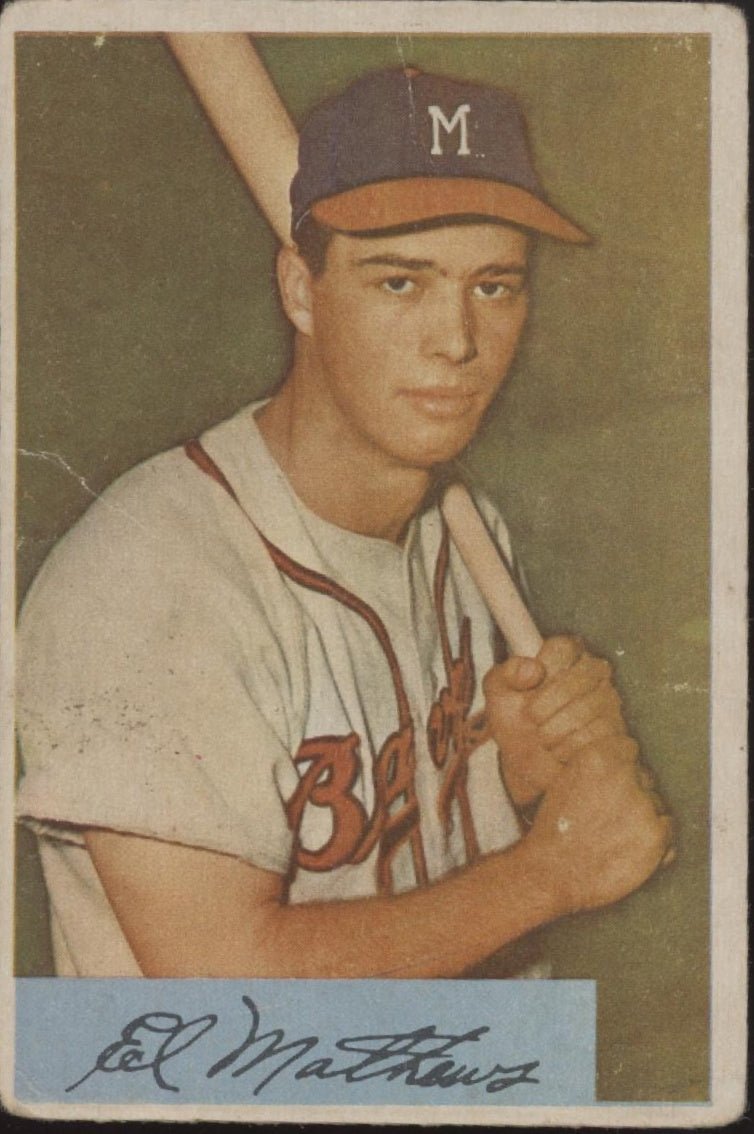 Ed Mathews 1954 Bowman #64 Milwaukee Braves PR - Collector Store LLC