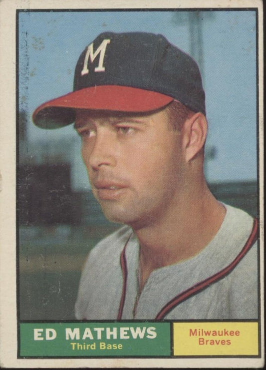 Ed Mathews 1961 Topps #120 Milwaukee Braves GD - Collector Store LLC
