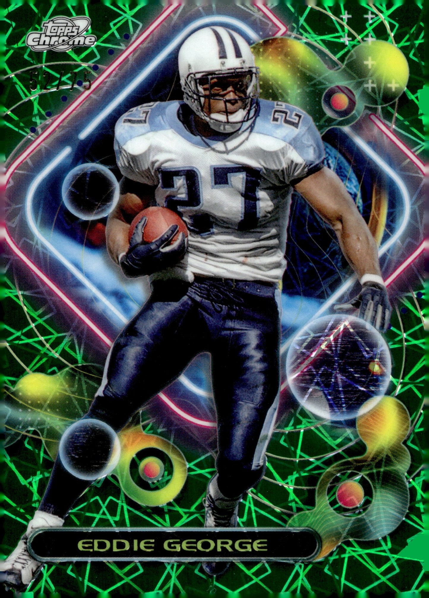 Eddie George 2024 Topps Composite Cosmic Chrome Green Space Dust Refractor 52/75 - Collector Store LLC