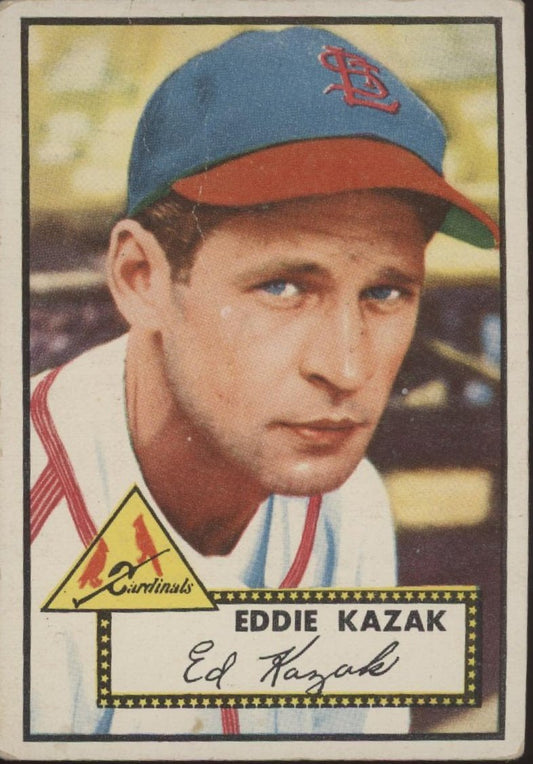 Eddie Kazak 1952 Topps #165 St Louis Cardinals VG - Collector Store LLC