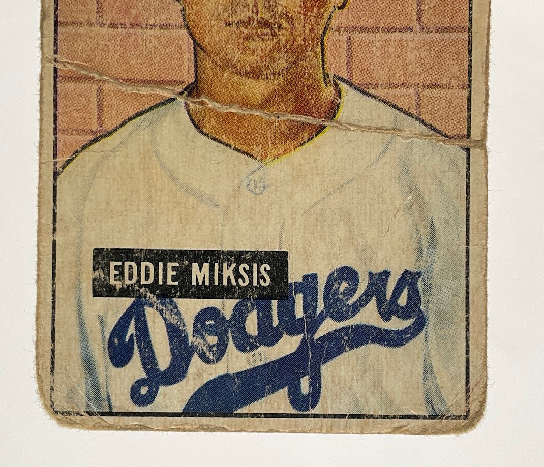 Eddie Miksis 1951 Bowman #117 Brooklyn Dodgers PR - Collector Store LLC