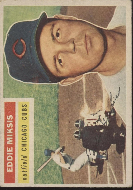 Eddie Miksis 1956 Topps Chicago Cubs #285 VG - EX - Collector Store LLC