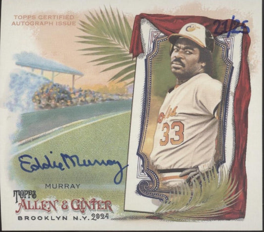 Eddie Murray 2024 Topps Allen & Ginter N43 Boxloader Auto 21/25 #N43A - EM - Collector Store LLC
