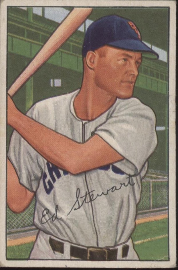 Eddie Stewart 1952 Bowman #185 Chicago White Sox VG - Collector Store LLC