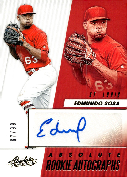 Edmundo Sosa 2019 Panini Absolute RC Auto 67/99 #ARA - ES - Collector Store LLC