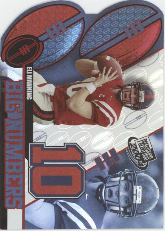 Eli Manning 2004 Press Pass Big Numbers 10 Die - Cut #15 - Collector Store LLC