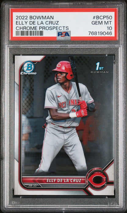 Elly De La Cruz 2022 Bowman Chrome Prospects BCP - 50 PSA 10 - Collector Store LLC