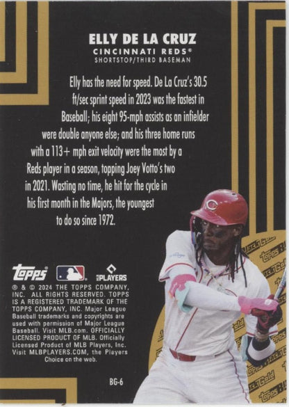 Elly De La Cruz 2024 Topps Black Gold RC #BG - 6 - Collector Store LLC