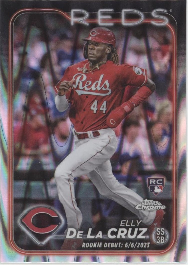 Elly De La Cruz 2024 Topps Chrome Ray Wave Refractor RC #USC150 - Collector Store LLC