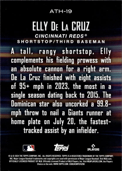 Elly De La Cruz 2024 Topps Series 2 Around the Horn RC ATH - 19 - Collector Store LLC