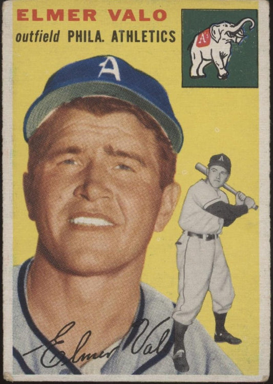 Elmer Valo 1954 Topps #145 Philadelphia Athletics VG - Collector Store LLC