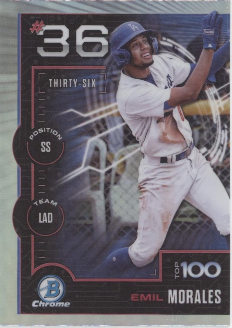 Emil Morales 2025 Bowman Chrome Top 100 Refractor #BTP - 36 - Collector Store LLC