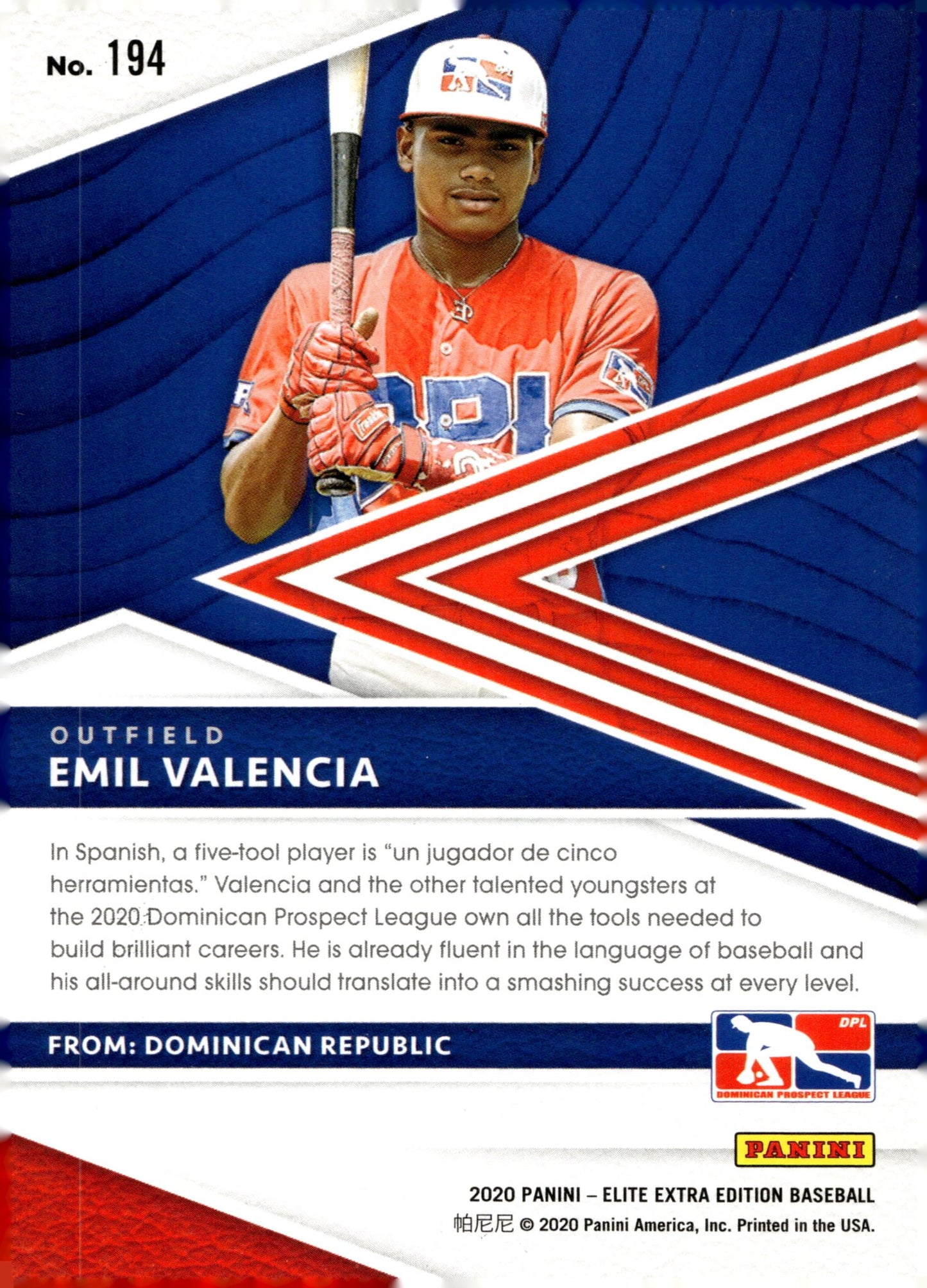 Emil Valencia 2020 Panini Elite Extra Edition Status Purple 078/249 194 - Collector Store LLC
