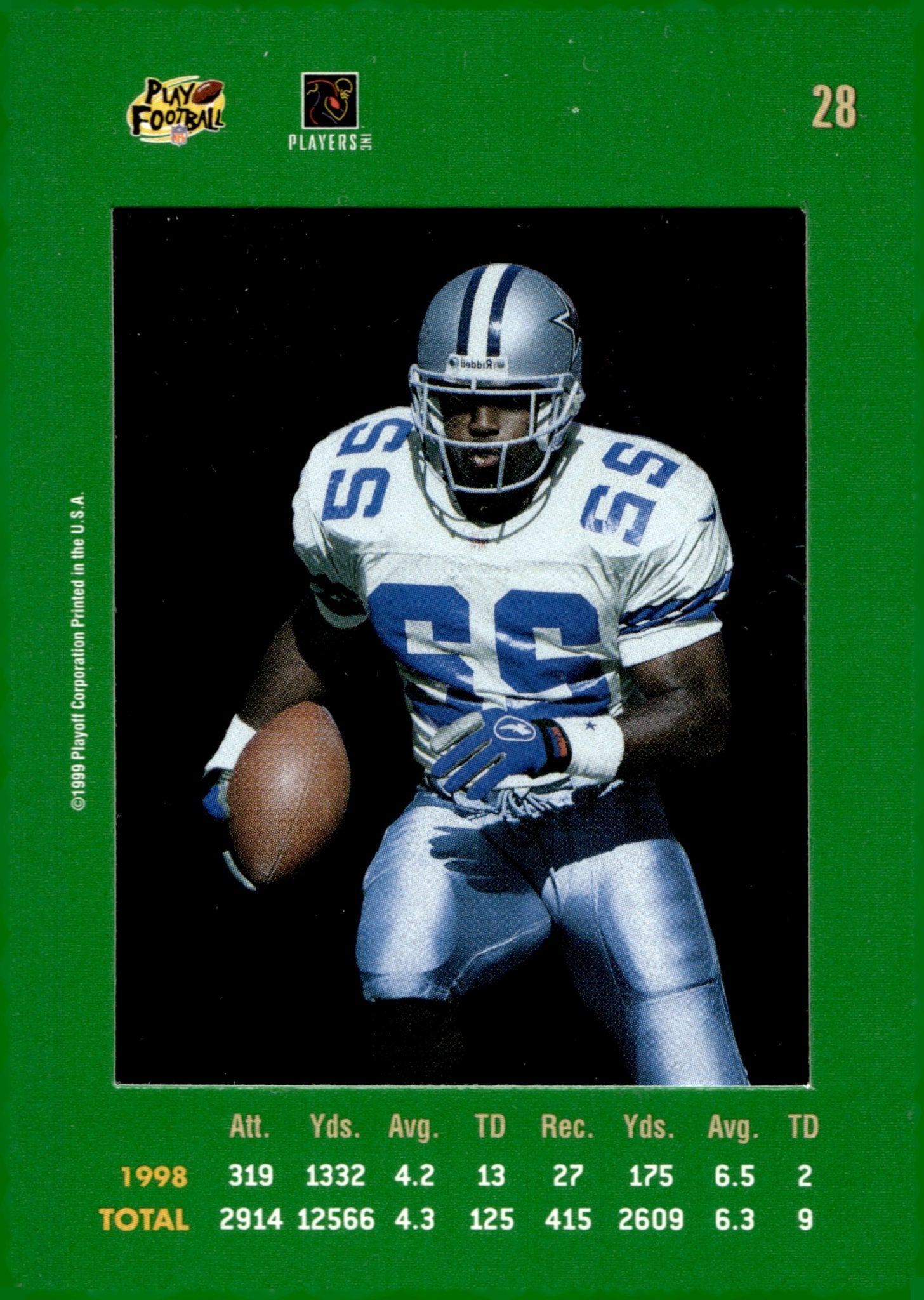 Emmitt Smith 1999 Playoff Absolute SSD Green #28 #1 - Collector Store LLC