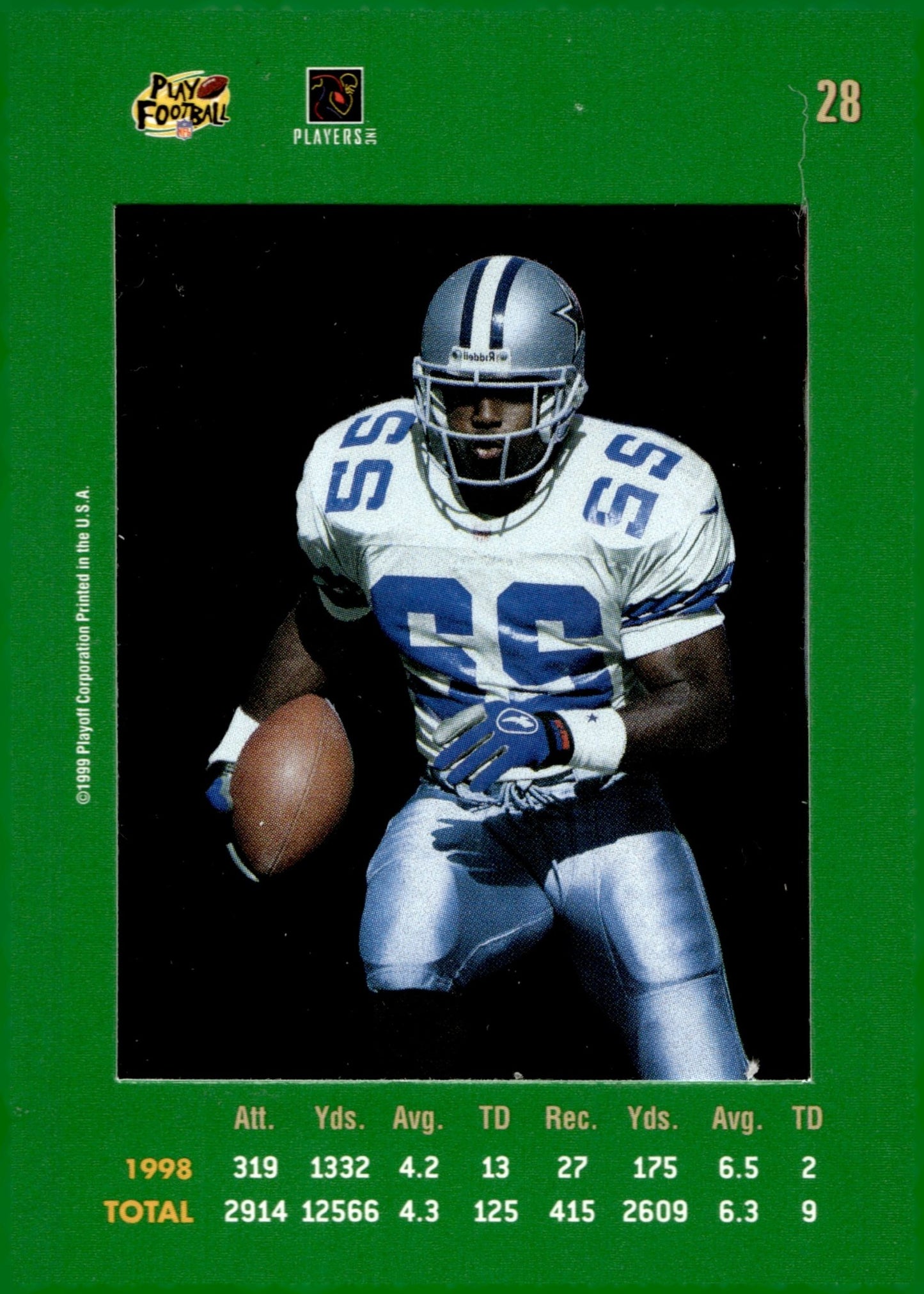 Emmitt Smith 1999 Playoff Absolute SSD Green #28 #3 - Collector Store LLC
