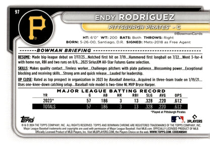 Endy Rodriguez 2024 Bowman Chrome RC 97 1 - Collector Store LLC