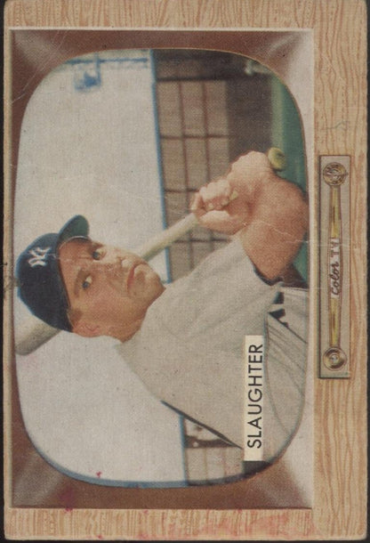 Enos Slaughter 1955 Bowman #60 New York Yankees GD - Collector Store LLC