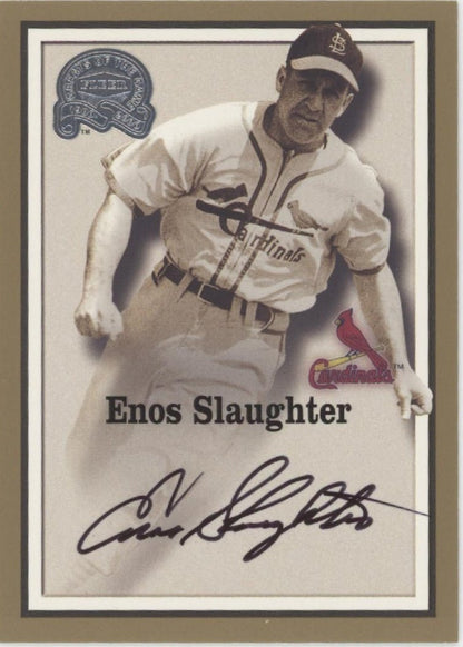 Enos Slaughter 2000 Fleer Greats of the Game Auto Card - Collector Store LLC