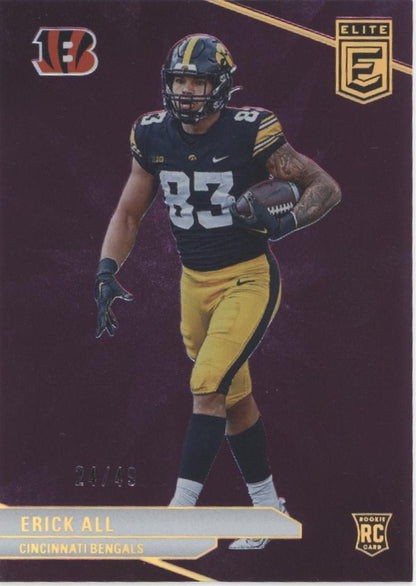 Erick All 2024 Panini Donruss Elite Purple RC 24/49 #172 - Collector Store LLC