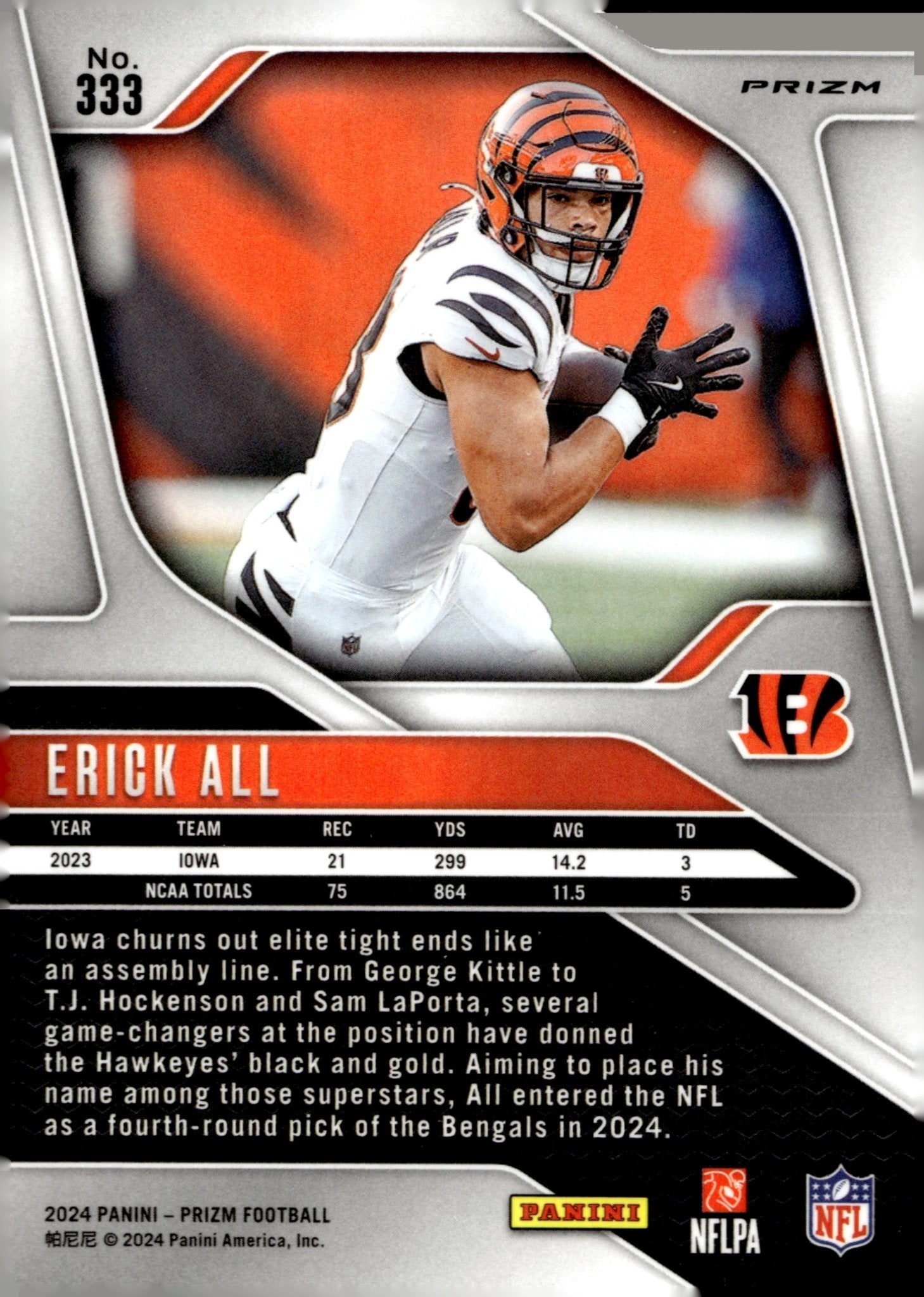 Erick All 2024 Panini Prizm Green Prizm RC #333 - Collector Store LLC