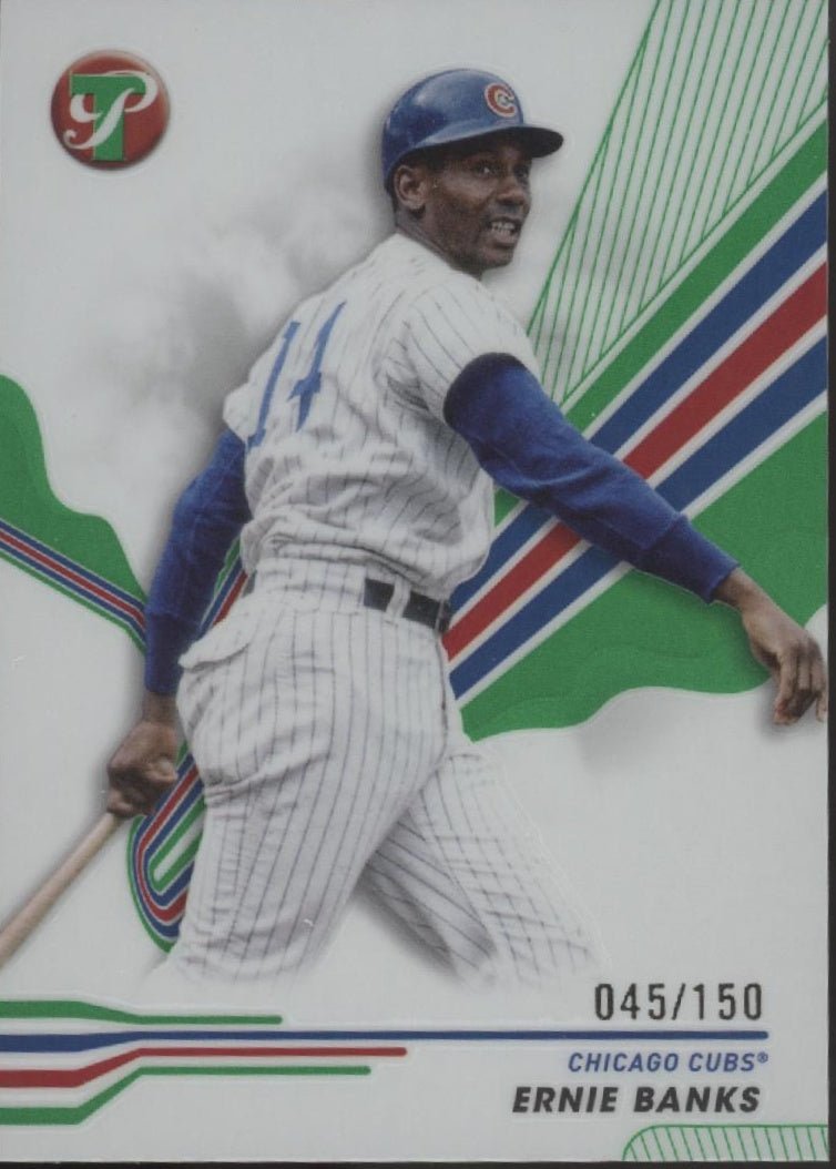 Ernie Banks 2024 Topps Pristine Green Refractor 045/150 #22 - Collector Store LLC