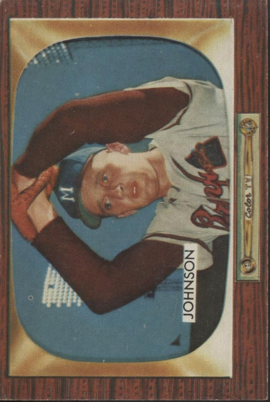 Ernie Johnson 1955 Bowman #157B Milwaukee Braves EX - Collector Store LLC