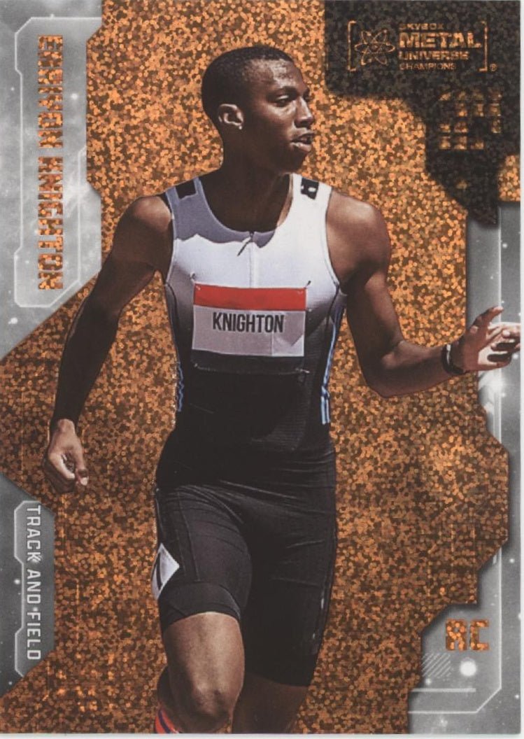 Erriyon Knighton 2024 Skybox Metal Universe Champions Orange FX RC 14/25 12 - Collector Store LLC