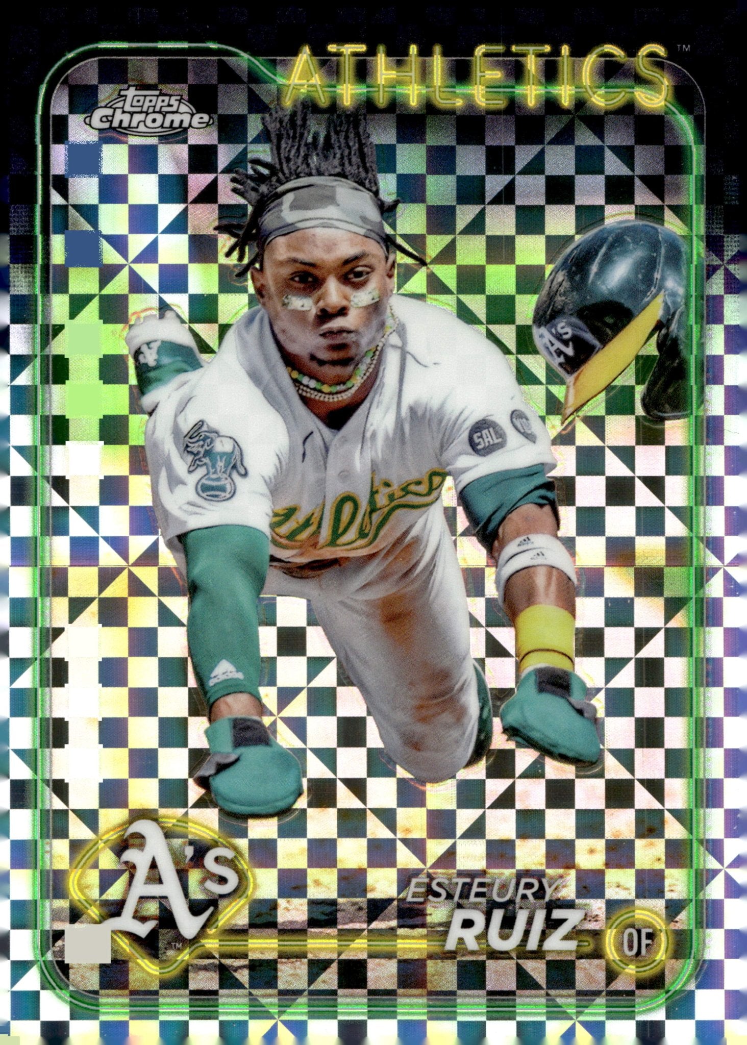 Esteury Ruiz 2024 Topps Chrome Xfractor Refractor 241 - Collector Store LLC
