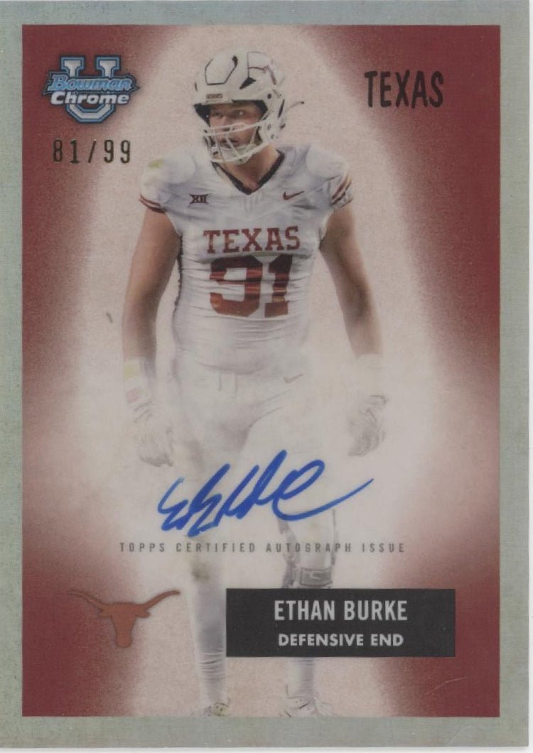 Ethan Burke 2024 Bowman Chrome University '55 Refractor Auto 55BV - EB - Collector Store LLC