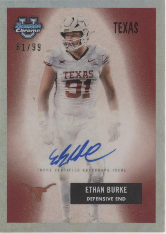 Ethan Burke 2024 Bowman Chrome University '55 Refractor Auto 55BV - EB - Collector Store LLC