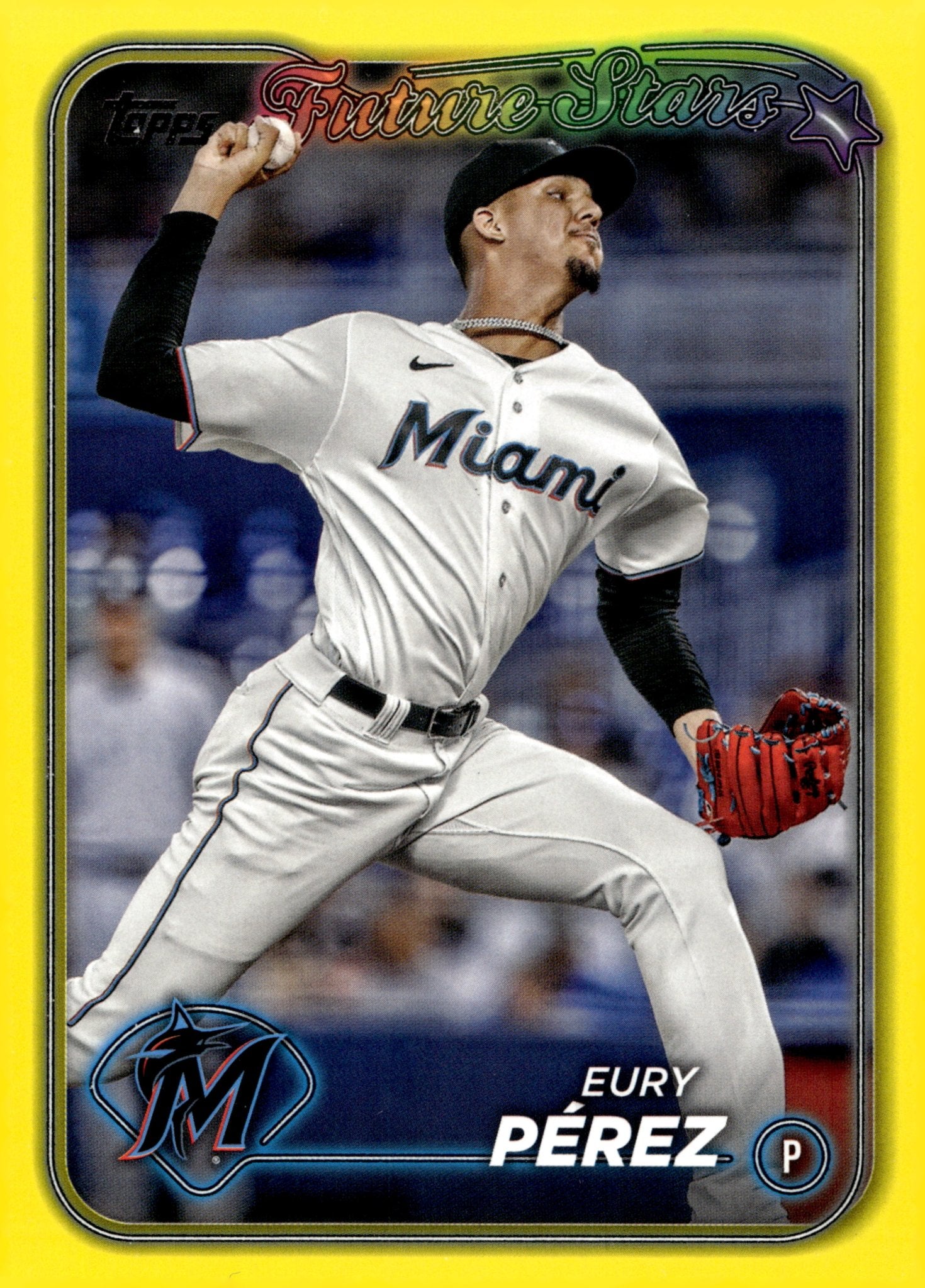 Eury Perez 2024 Topps Series 1 Future Stars Yellow 197 - Collector Store LLC