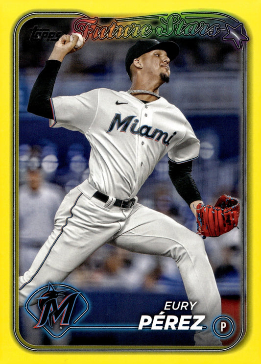 Eury Perez 2024 Topps Series 1 Future Stars Yellow 197 - Collector Store LLC