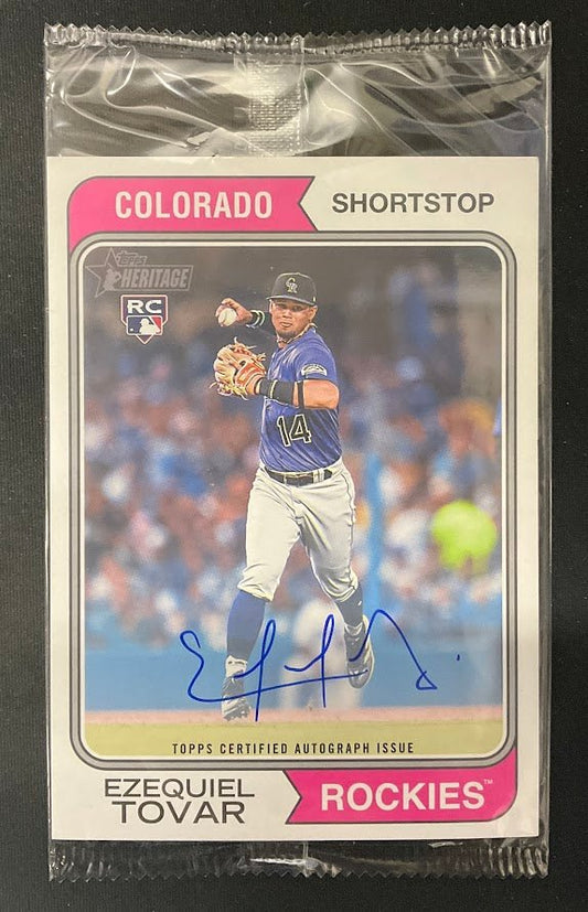 Ezequiel Tovar 2023 Topps Heritage Jumbo RC Auto Sealed #OB - ET - Collector Store LLC