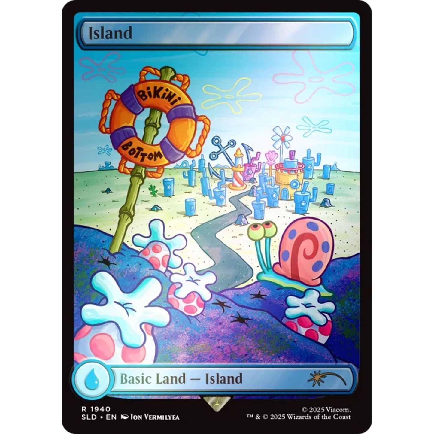 Magic the Gathering: Secret Lair x Spongebob Squarepants - Lands Under the Sea (Rainbow Foil)