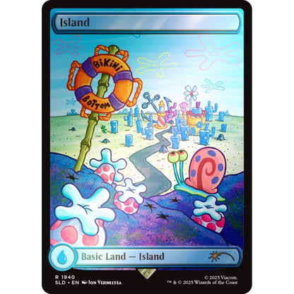 Magic the Gathering: Secret Lair x Spongebob Squarepants - Lands Under the Sea (Rainbow Foil)