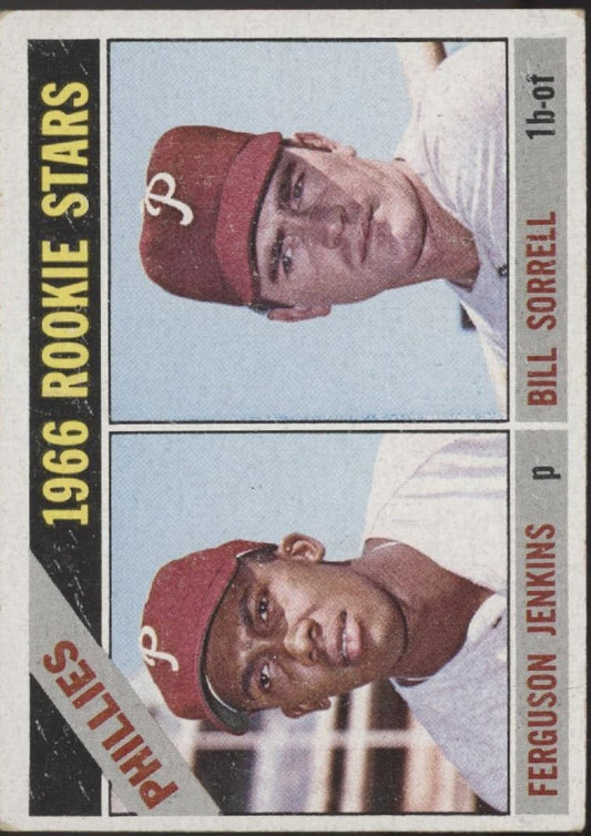 Ferguson Jenkins / Bill Sorrell 1966 Topps Rookie Stars RC #254 VG - EX #2 - Collector Store LLC