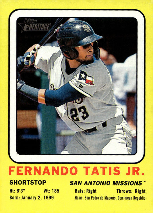 Fernando Tatis Jr. 2018 Topps Heritage 69CC - FTJ - Collector Store LLC