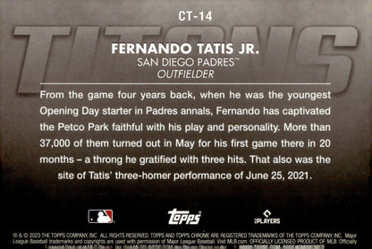 Fernando Tatis Jr. 2023 Topps Chrome Titans CT - 14 - Collector Store LLC