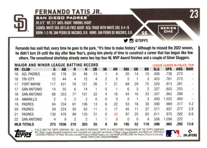 Fernando Tatis Jr. 2023 Topps Series 1 Holo 23 - Collector Store LLC