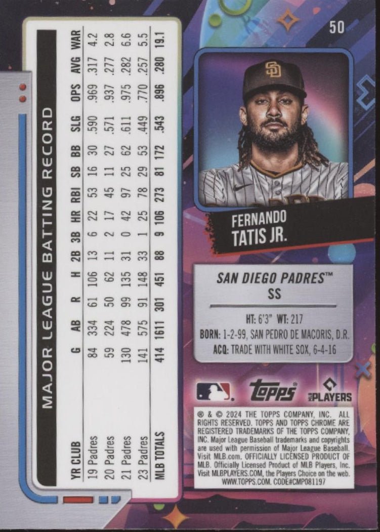 Fernando Tatis Jr. 2024 Topps Cosmic Chrome Scope Refractor #50 - Collector Store LLC