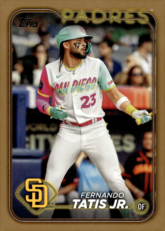 Fernando Tatis Jr. 2024 Topps Series 1 Gold Border 0429/2024 #23 - Collector Store LLC