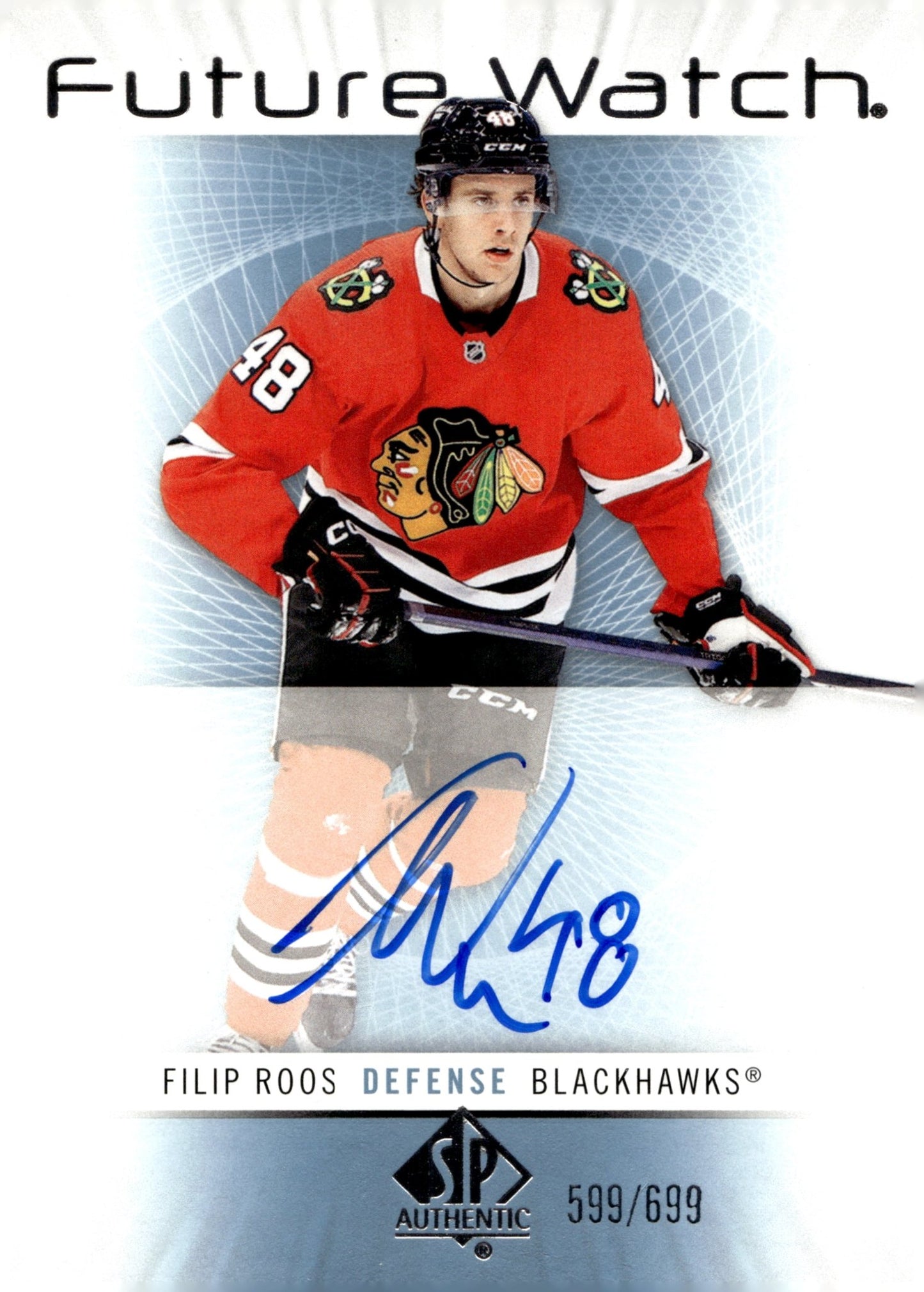 Filip Roos 2022 - 23 Upper Deck SP Authentic Future Watch Auto 599/699 #RFWA - FR - Collector Store LLC