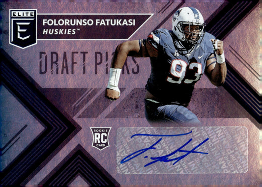 Folorunso Fatukasi 2018 Panini Elite Draft Picks Collegiate RC Auto #238 - Collector Store LLC
