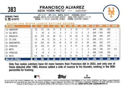 Francisco Alvarez 2024 Topps Series 2 Future Stars Blue #383 - Collector Store LLC