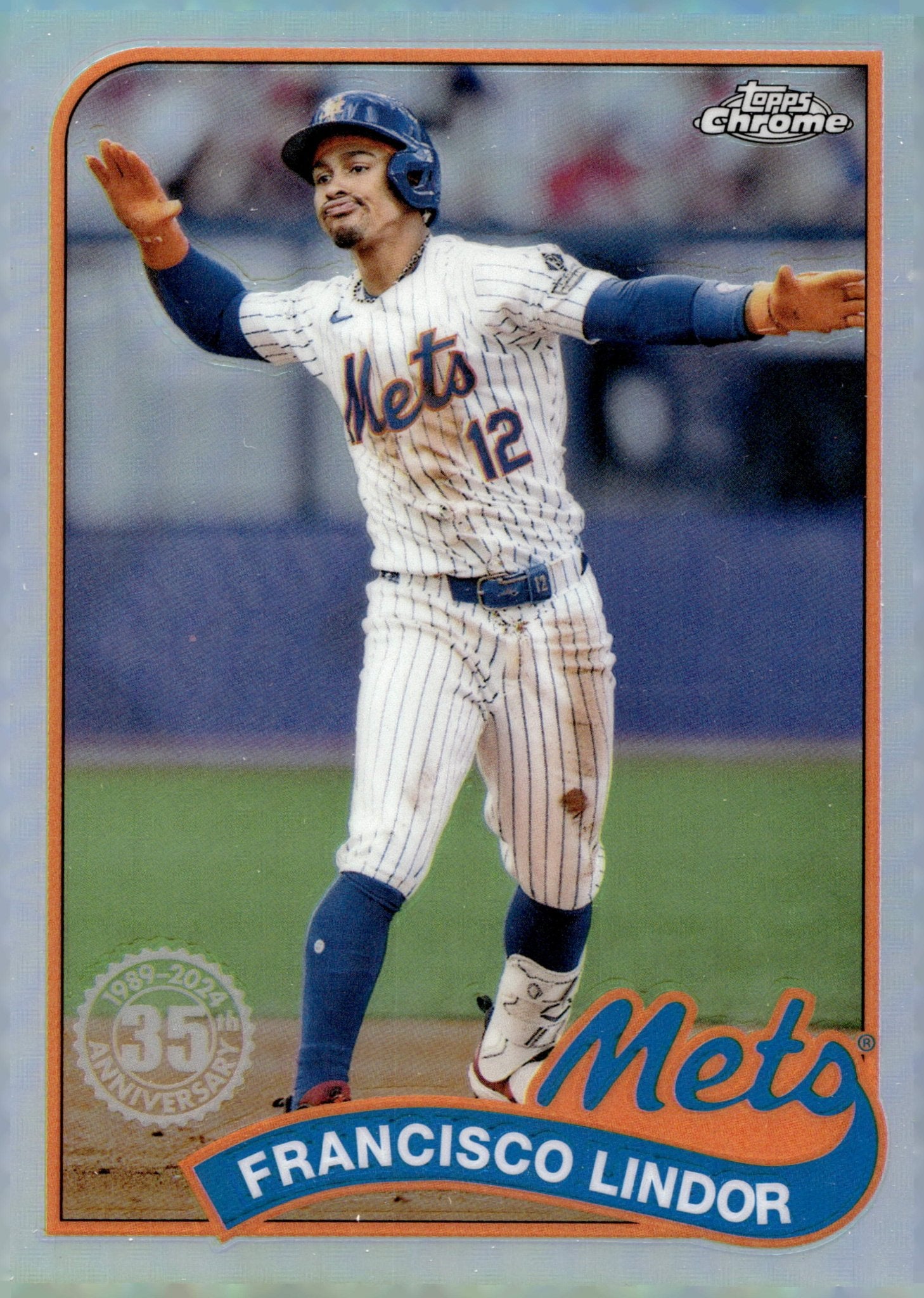 Francisco Lindor 2024 Topps Chrome 35th Anniversary Refractor 89CU - 20 - Collector Store LLC