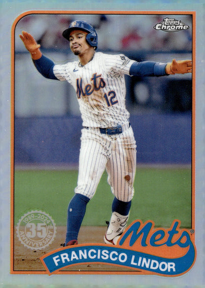 Francisco Lindor 2024 Topps Chrome 35th Anniversary Refractor 89CU - 20 - Collector Store LLC