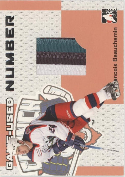 Francois Beauchemin 2006 In the Game Game Used Number Swatch #GUN - 58 - Collector Store LLC