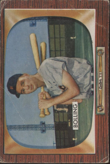 Frank Bolling 1955 Bowman #204 Detroit Tigers VG - Collector Store LLC