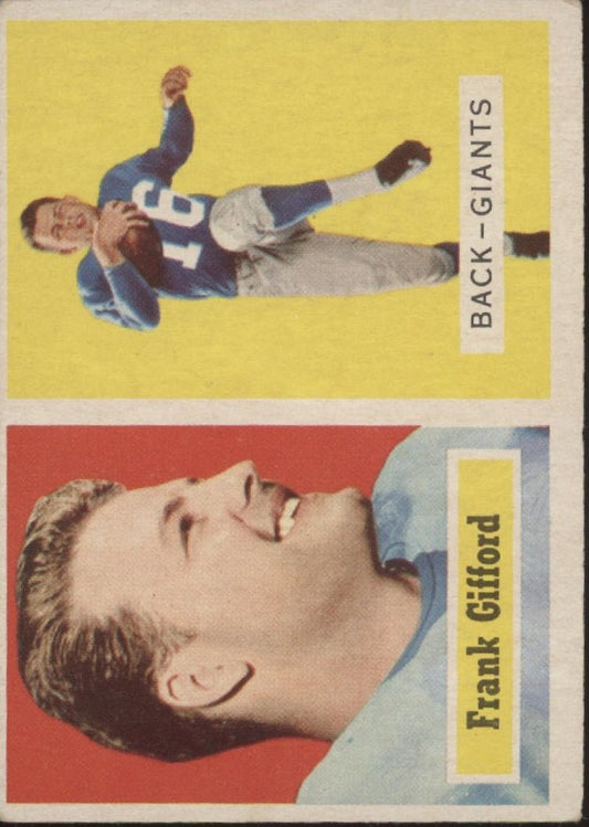 Frank Gifford 1957 Topps #88 New York Giants VG - Collector Store LLC